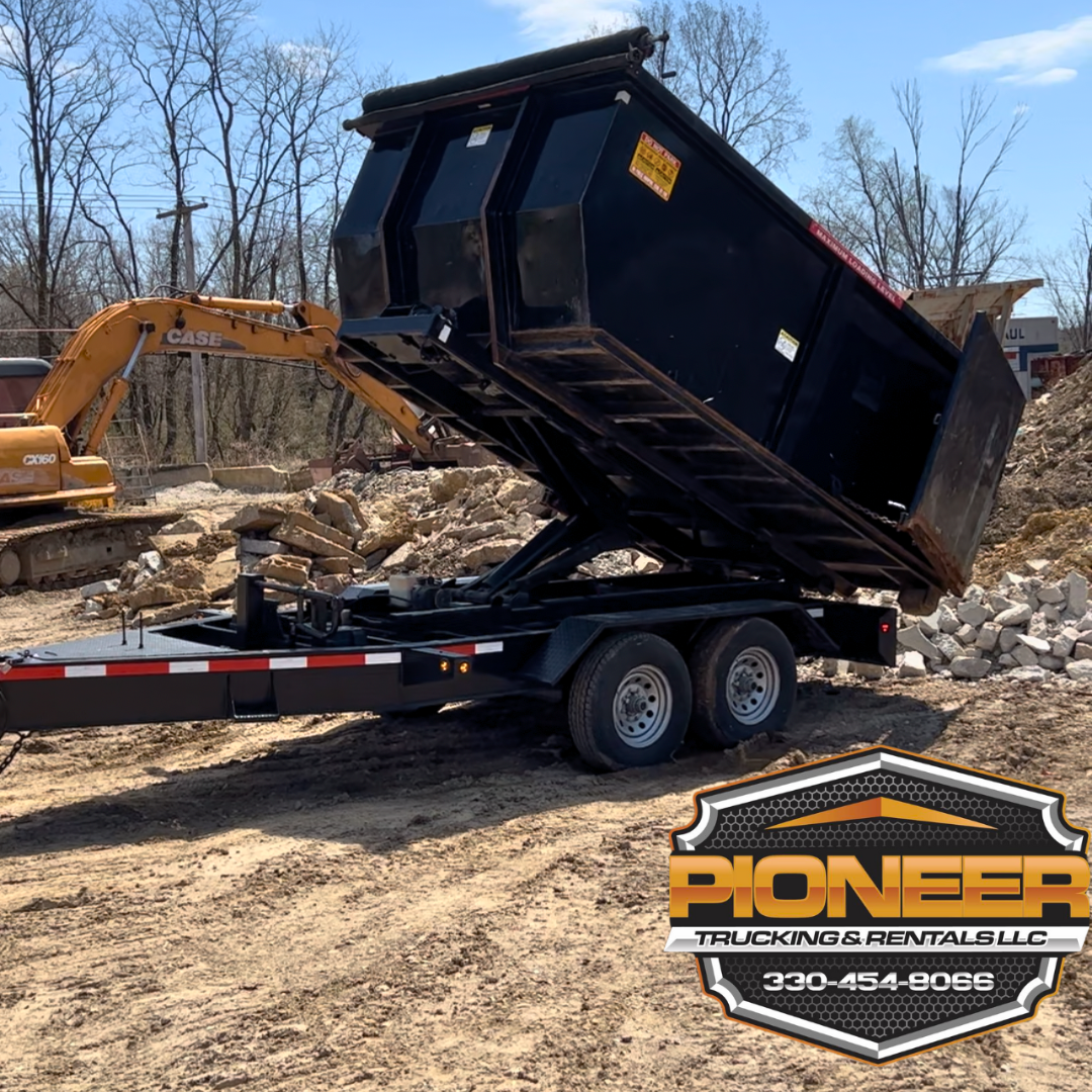 Pioneer Trucking & Rentals Dumpster dumping construction materials